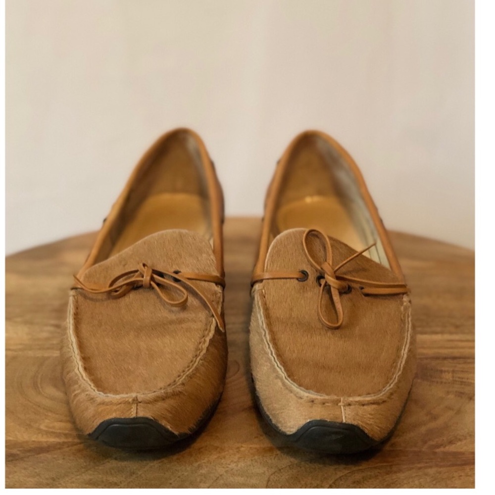 Via Spiga Cow Hide Loafers Fur Leather Shoes 6.5 - Picture 6 of 8